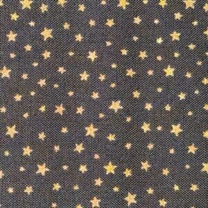 Makower UK Christmas Essentials New Star Grey with Gold Metallic - 1 Yard